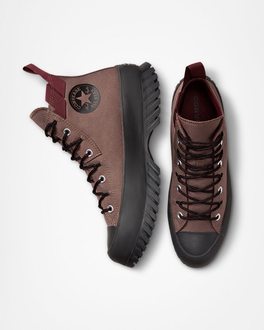 Tenisky Vysoke Converse Chuck Taylor All Star Lugged 2.0 Rugged Basics Damske Hnede Tmavo Bordove | SK WRMUC6